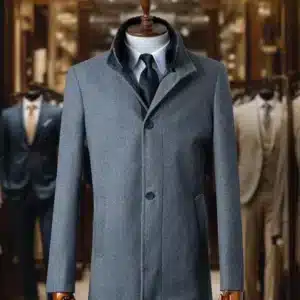 Grijze staande Kraag Jacket