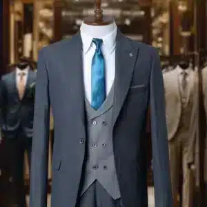 De Charcoal Driedelige met Dubbelrijs Vest
