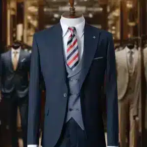 Dubbelrijs vest 3-delig pak