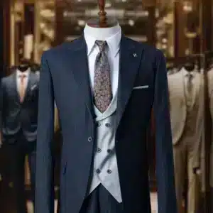 Het Navy Double-Breasted 3-delige pak