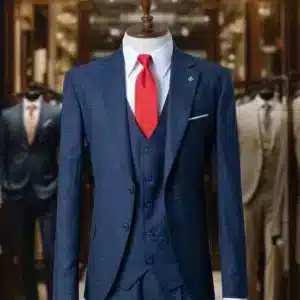 Het Navy Double-Breasted 3-delige pak