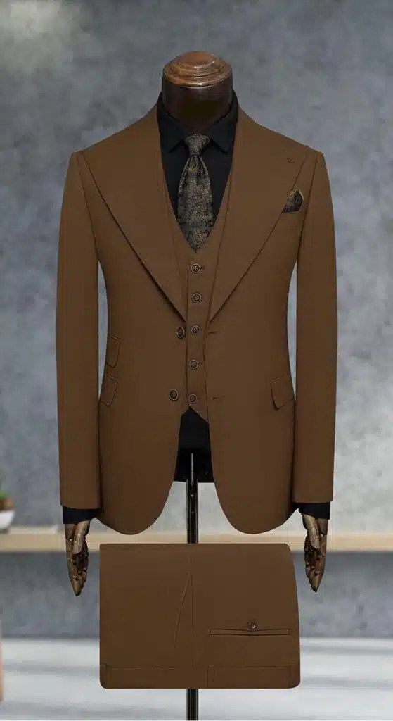 beige pak heren