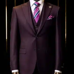 Deep Eggplant Wedding Suit
