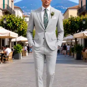 Lomoro Luxury Sage Green 3-Piece Wedding Suit (Copy) (Copy)
